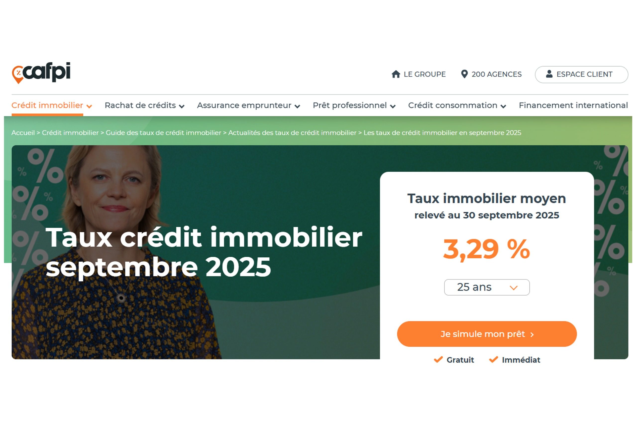 Taux crédit immobilier